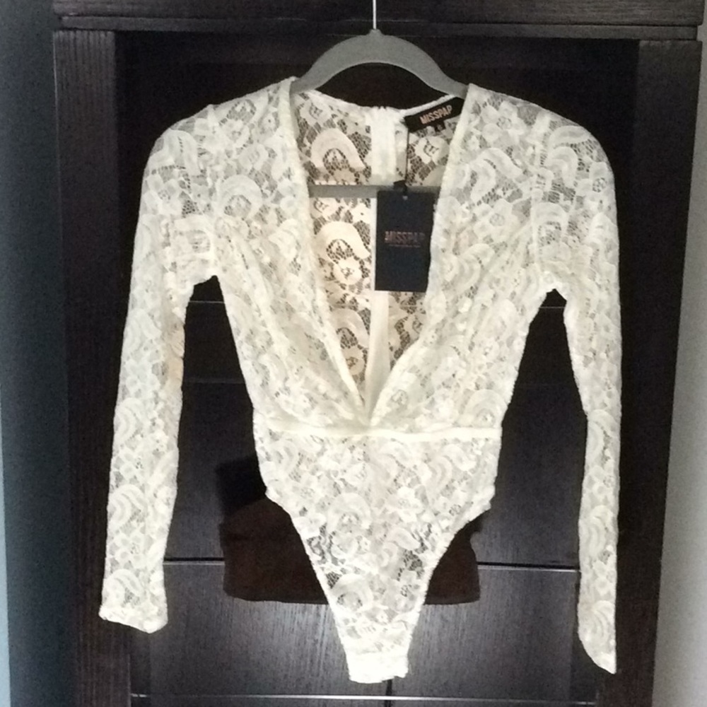 Long sleeve lace bodysuit